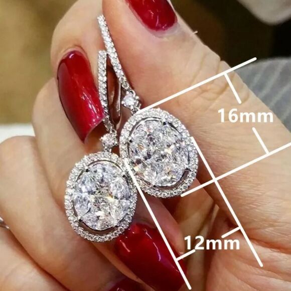 The Living Large Estate inspired round drop earrings 925 - Picture 3 of 12